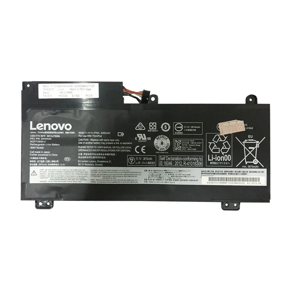 Genuine 00HW040 Lenovo ThinkPad S5(20G4A000CD), ThinkPad S5(20G4A003CD) Laptop Battery - eBuy UAE